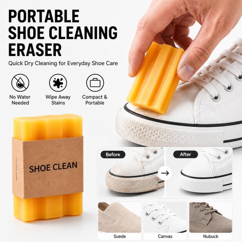 Sneaker Care Suede - 1/2/3 ชิ้น - ยางลบทำความสะอาดรองเท้าหนังกลับ, บล็อกขจัดคราบสำหรับรองเท้าผ้าใบและรองเท้าหนังนูบัคแบบพกพา สำหรับการดูแลรองเท้าระหว่างการเดินทาง