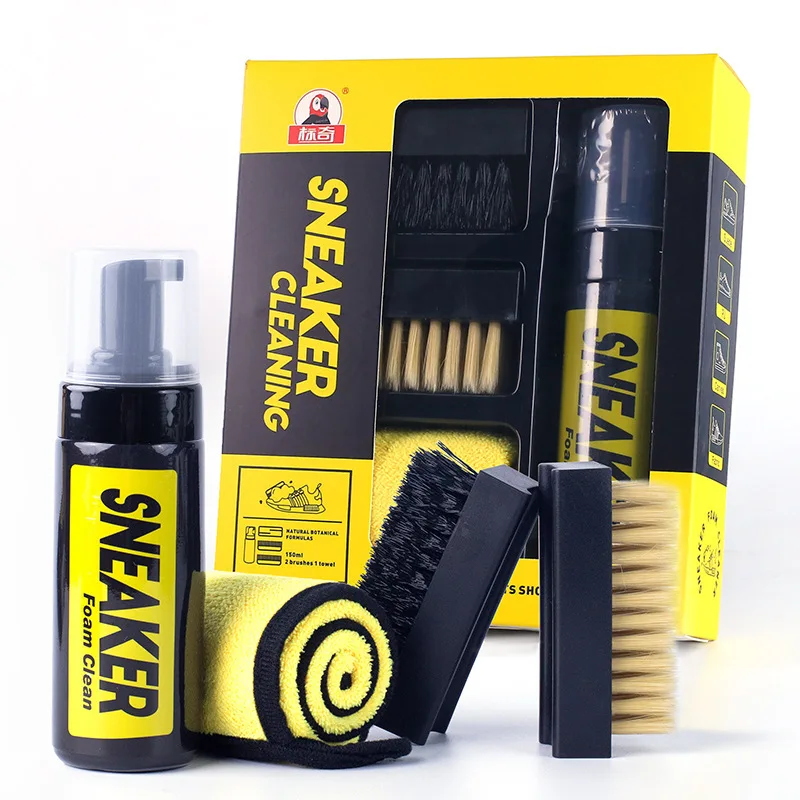 Sneaker Care Suede - โฟมกันน้ํารองเท้าผ้าใบทําความสะอาด 150ML รองเท้าโฟมทําความสะอาดแห้งชุดแปรงรองเท้ารองเท้าผ้าทํางานบนรองเท้าสีขาว,หนังนิ่ม,Boot